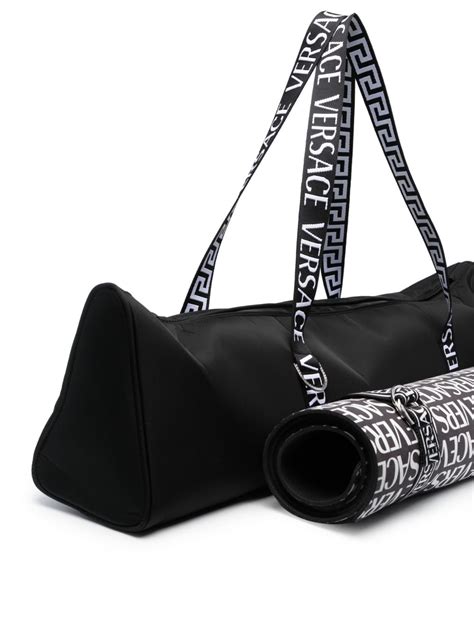 Versace logo tape gym bag